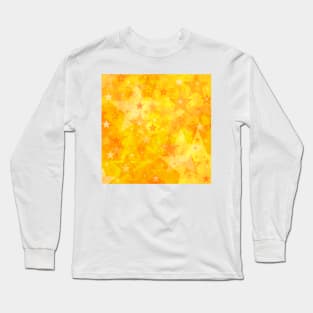 Gold Star Power Pattern Long Sleeve T-Shirt